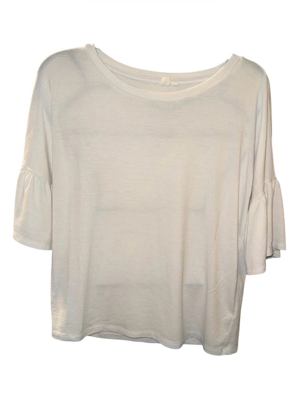 GAP White Ruffle Sleeve Tee